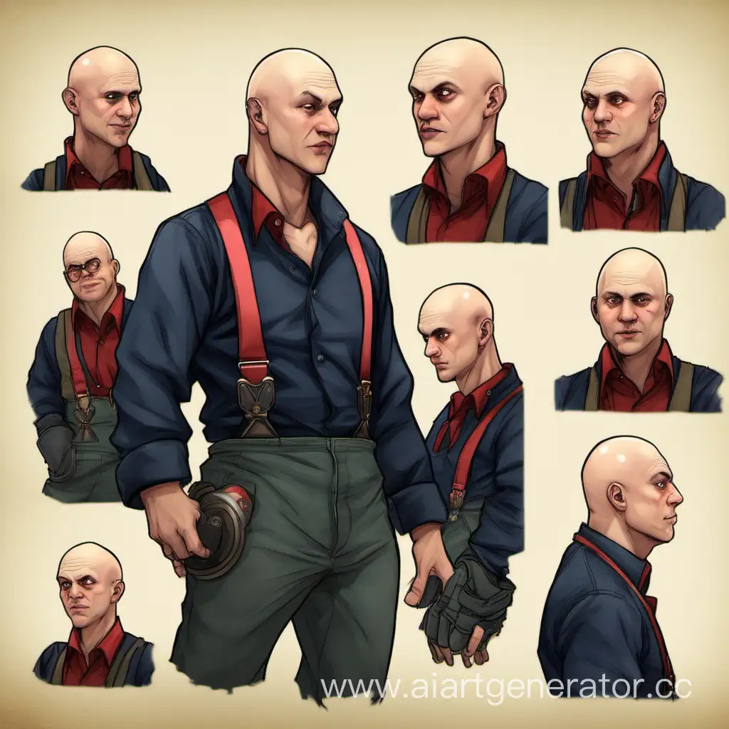 Bald-Sambo-Enthusiast-in-Suspenders-Engaged-in-Intense-Dota-Gaming