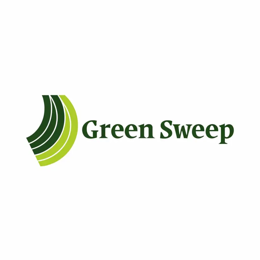 a logo design,with the text "Green Sweep", main symbol:green broom,Moderate,clear background