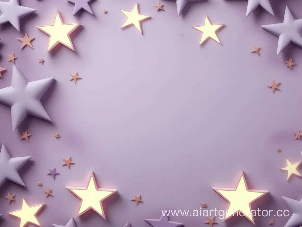 Celestial-Lilac-Wallpaper-with-Glowing-Stars-for-Serene-Ambiance