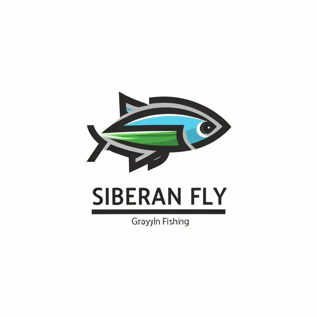 a logo design,with the text "Siberian fly", main symbol:Telegram bot for choosing flies for grayling, promotions, contests, and products on the channel!,Moderate,be used in Travel industry,clear background