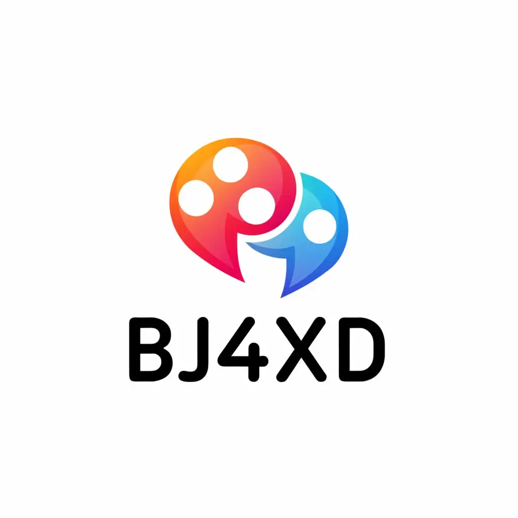 a logo design,with the text "bj4xd", main symbol:Girls Chat Rooms,Moderate,clear background