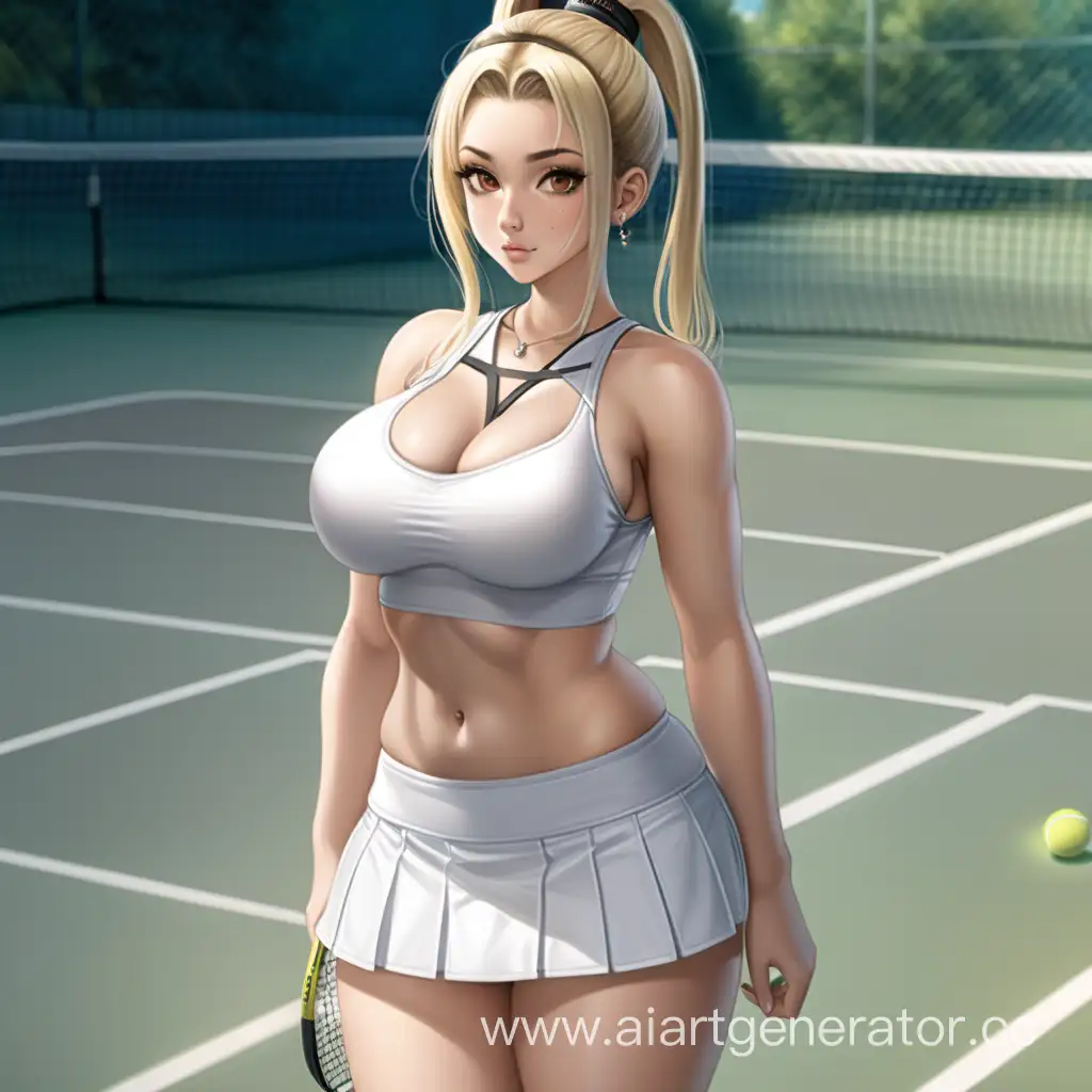 Blond-Tennis-Girl-with-Charming-Eyes-and-Athletic-Curves-on-Court