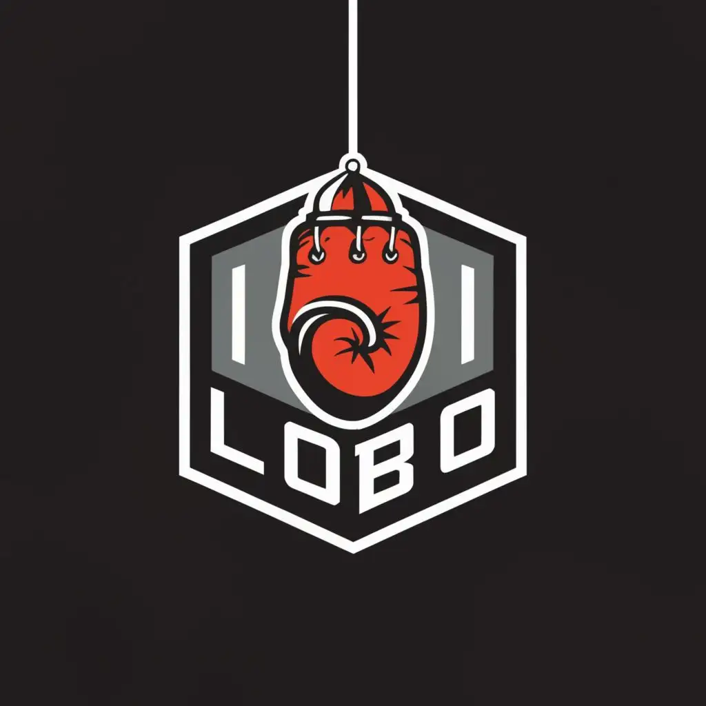 a logo design,with the text "LOBO", main symbol:BRAND IN BOXING SPORT
PRODUCT BRANDING
,complex,clear background
