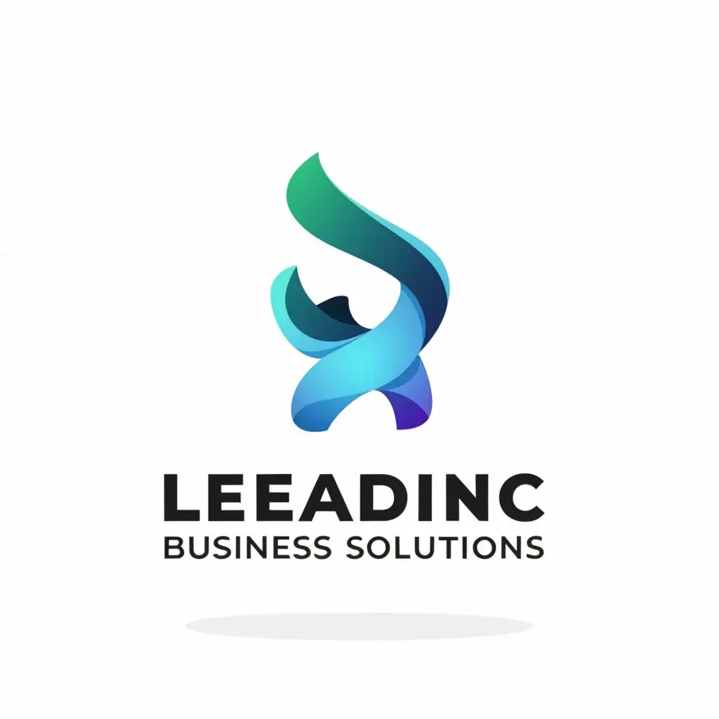 LOGO-Design-for-Leading-Business-Solutions-Intertwined-LB-with-Chess-Knight-Symbol-in-Cyan-and-Gray
