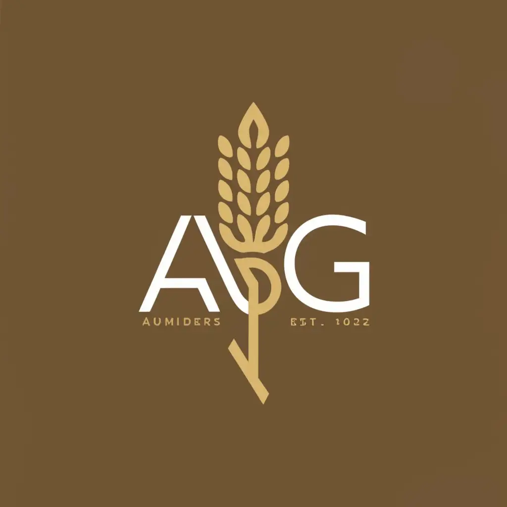 a logo design,with the text "ASG", main symbol:Wheat,Moderate,clear background