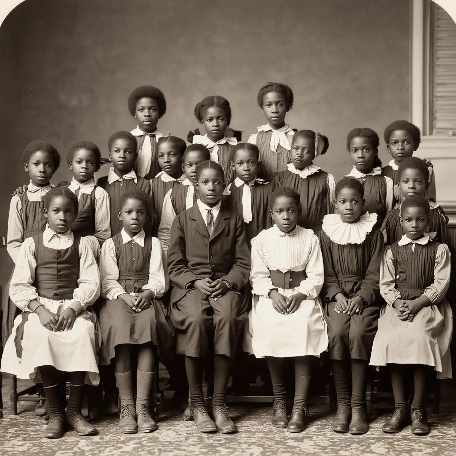 African-American school  children, 1878