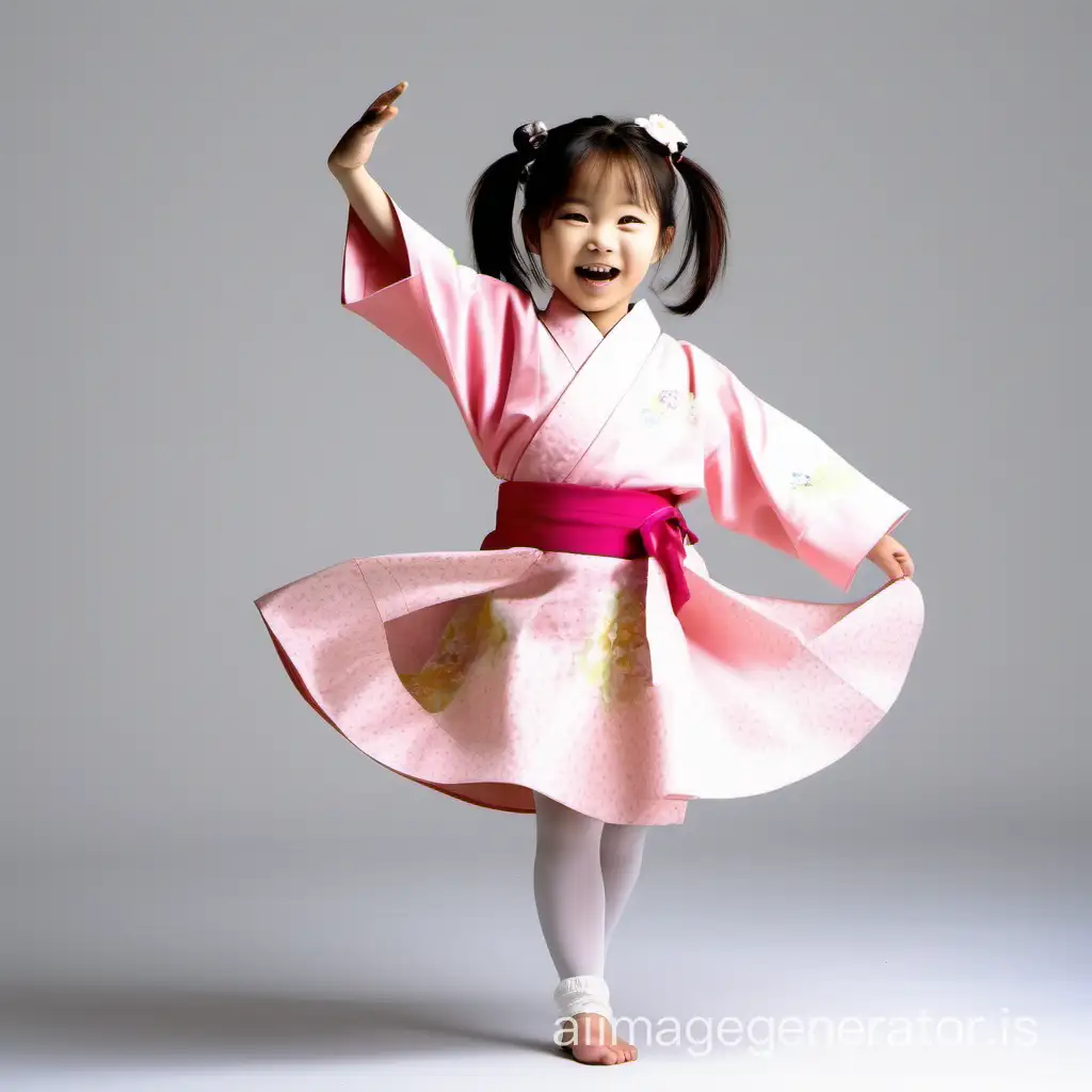 A 4-year-old Japanese girl who dances well.