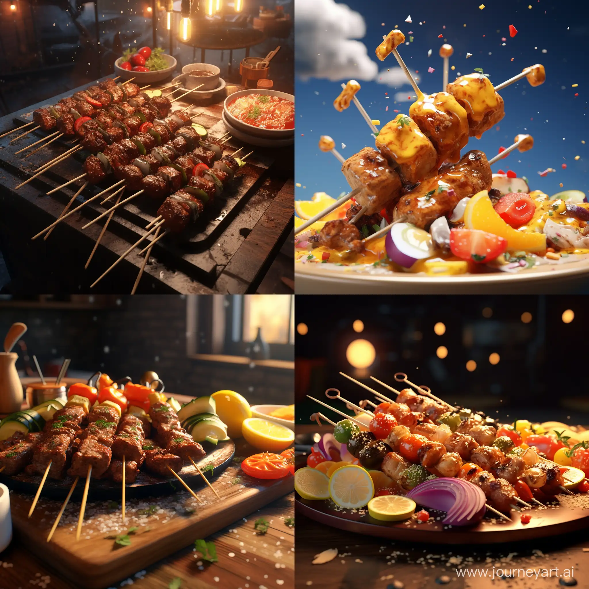 Delicious 3D Animated Kebab | JourneyArt