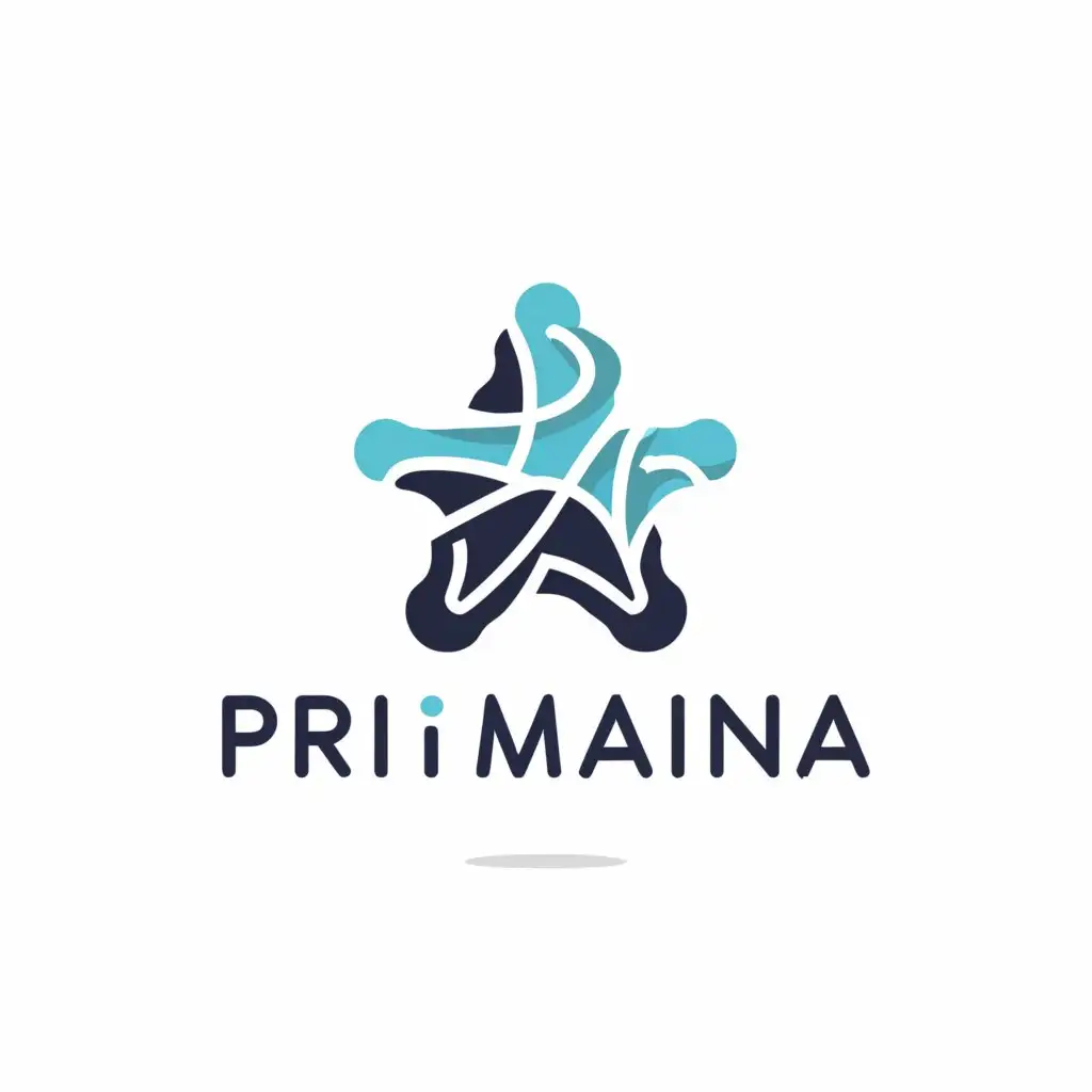 a logo design,with the text "Primarina", main symbol:Sea Star,Moderate,be used in Sports Fitness industry,clear background