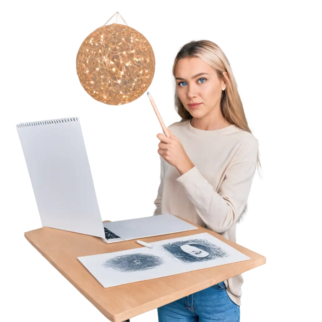 
красивая светловолосая девушка с красивыми выразительными серыми глазами рисует портрет юноши на листе А4 простым карандашом
