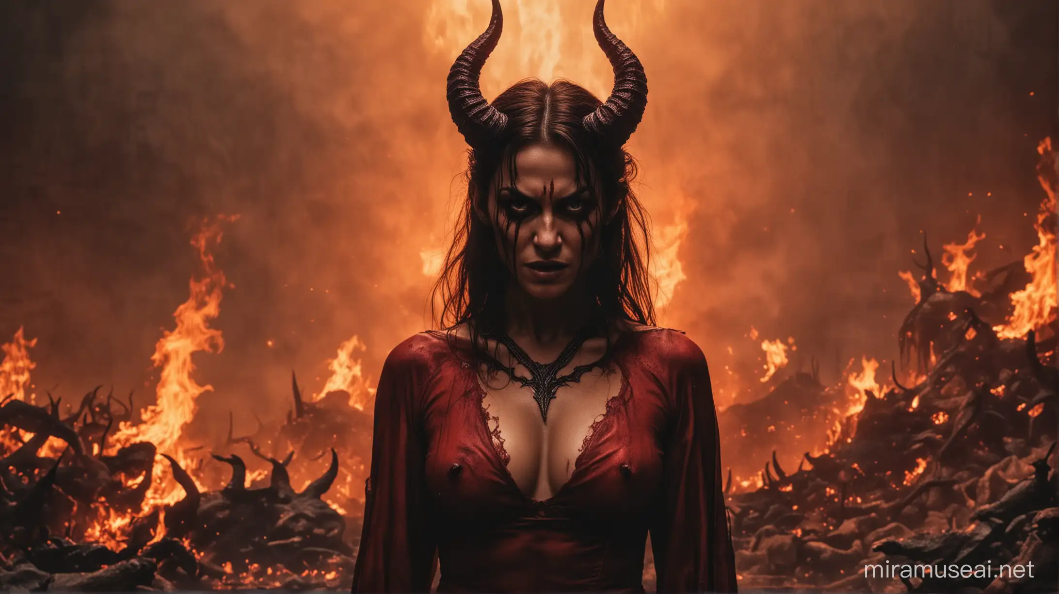 Sinister Woman in Hells Domain