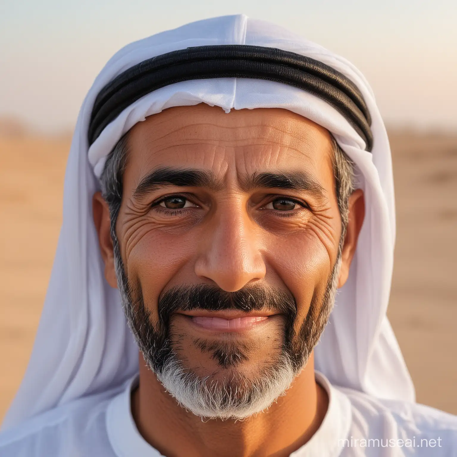  face for 
A 50-year-old Arab man with his own business loves to travel 
