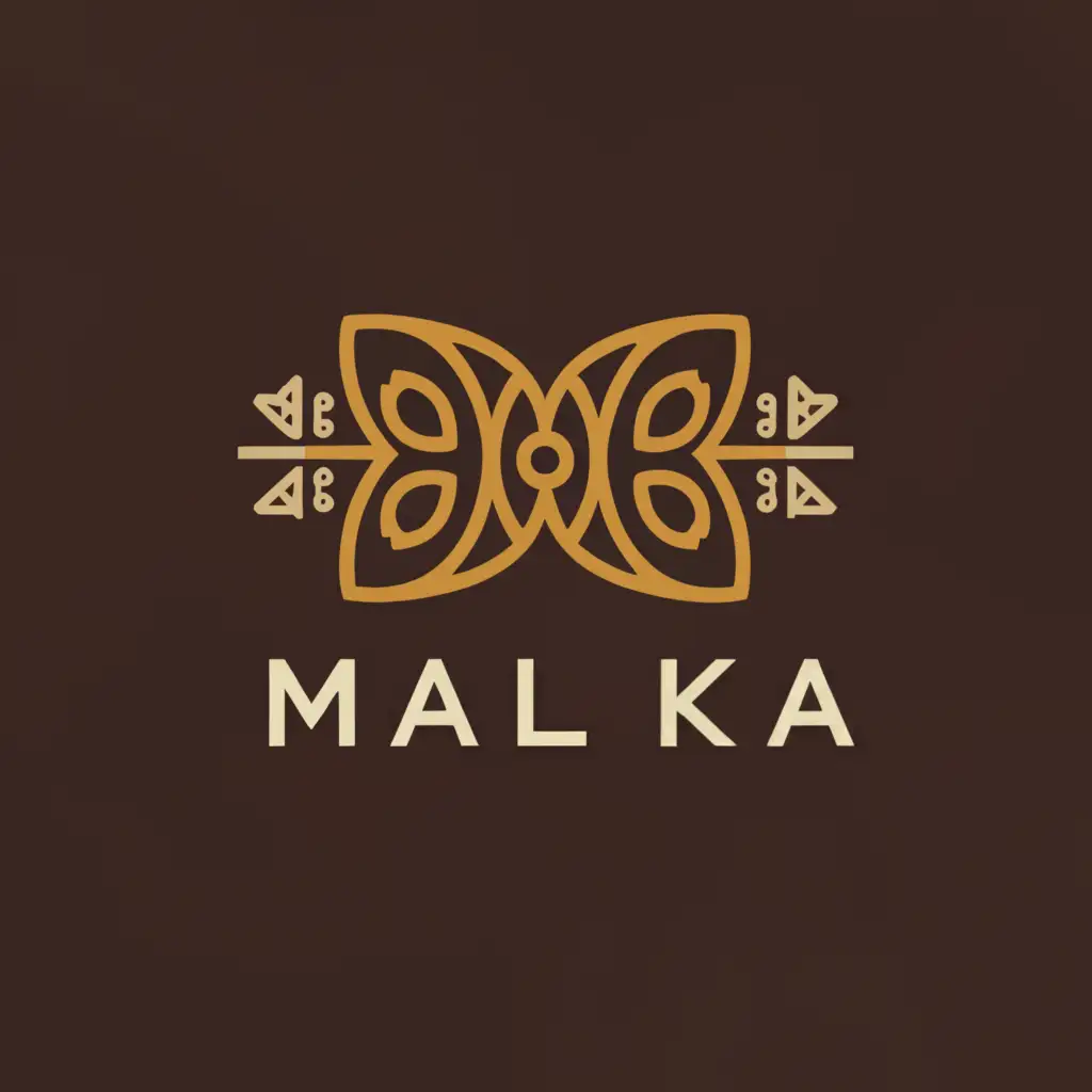 a logo design,with the text "MALAKA", main symbol:Traditional Marobo cloth,Minimalistic,be used in Education industry,clear background