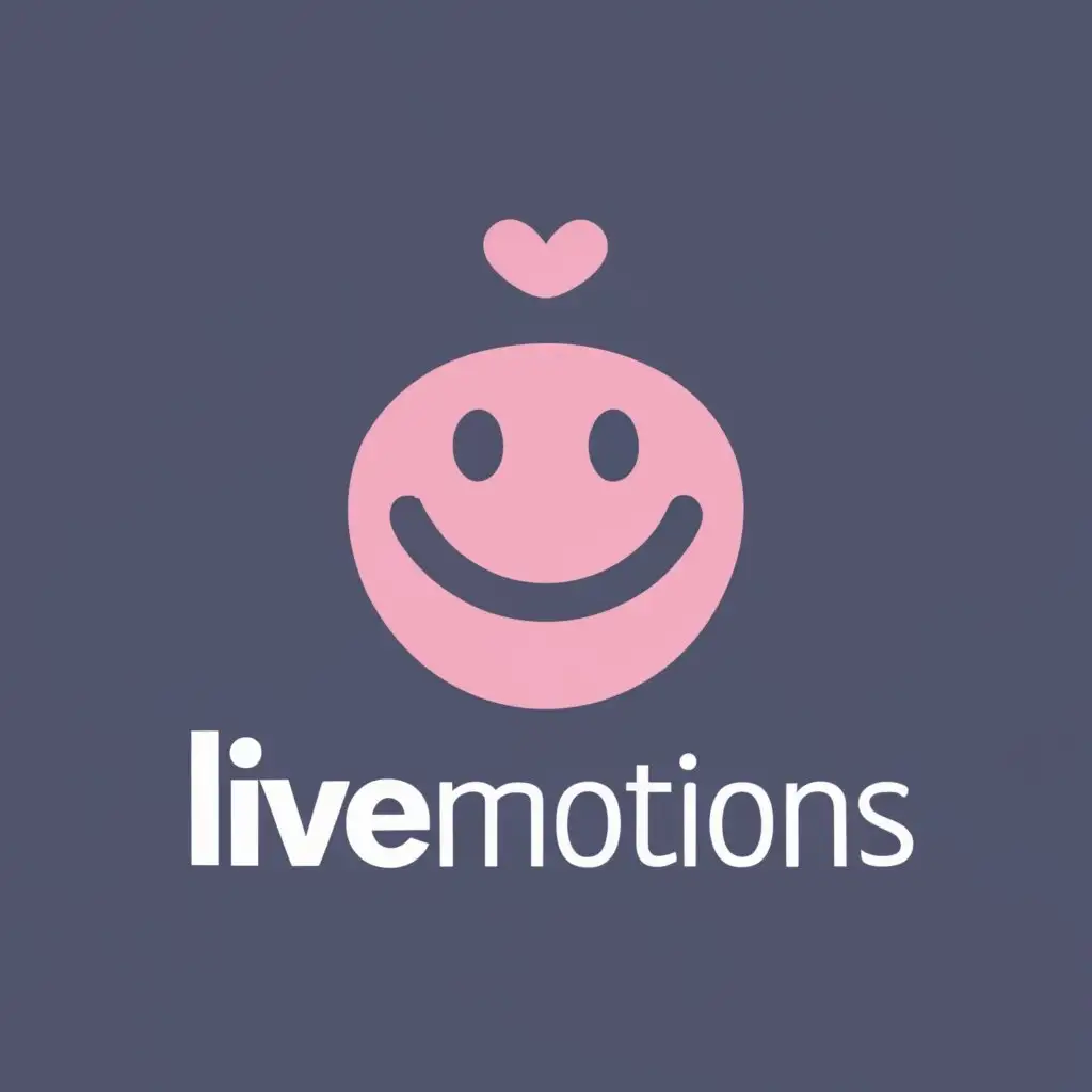 logo, emoticon, with the text "LivEmotions", typography
