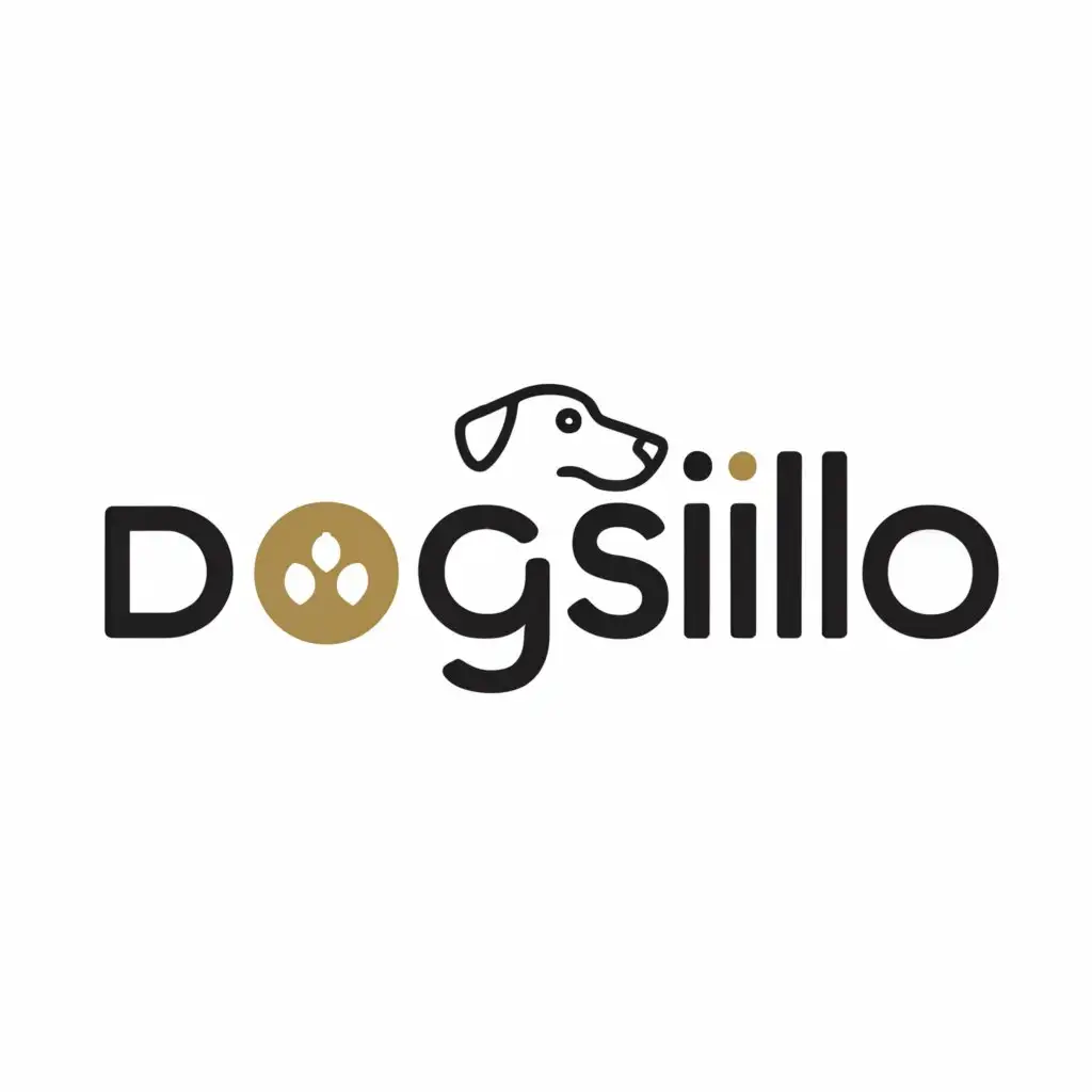 a logo design,with the text "Dogsilo", main symbol:dog,Minimalistic,clear background