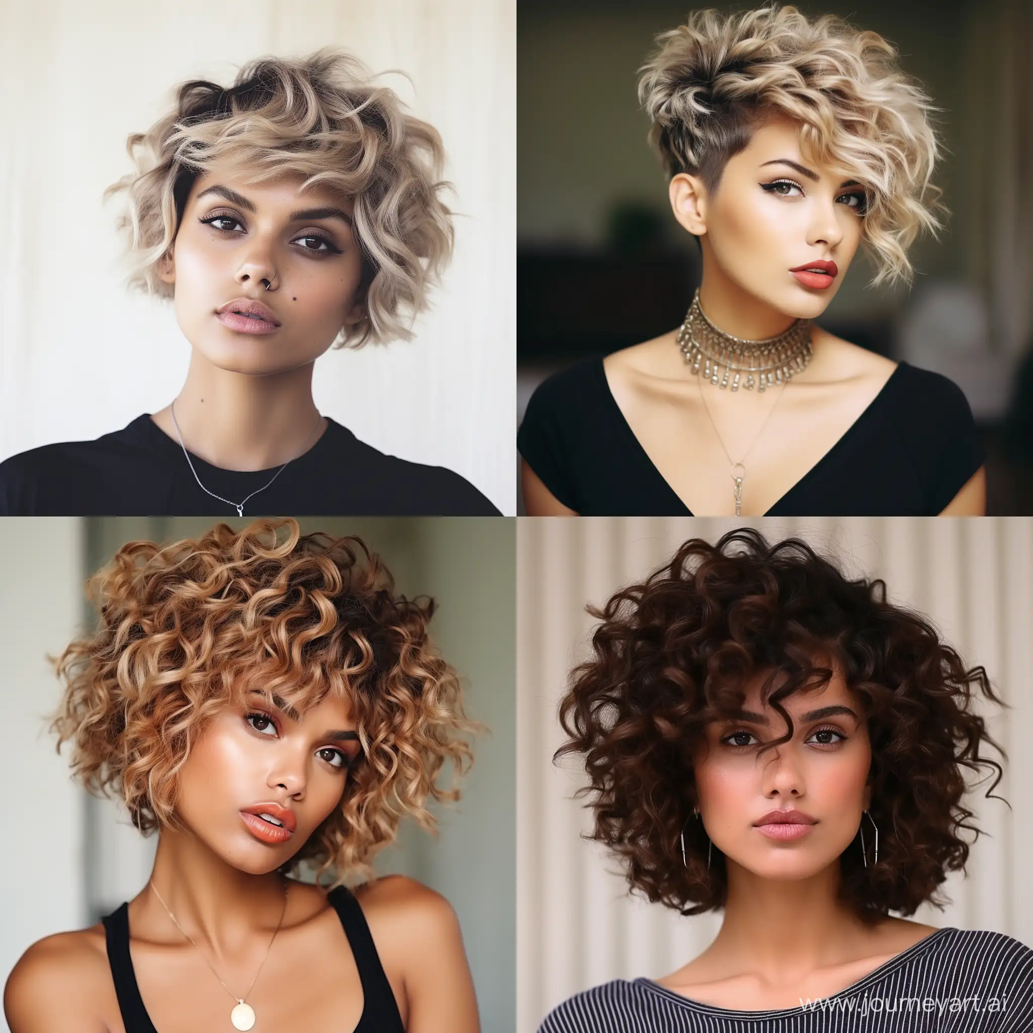 trendy short curly hairstyles 2024