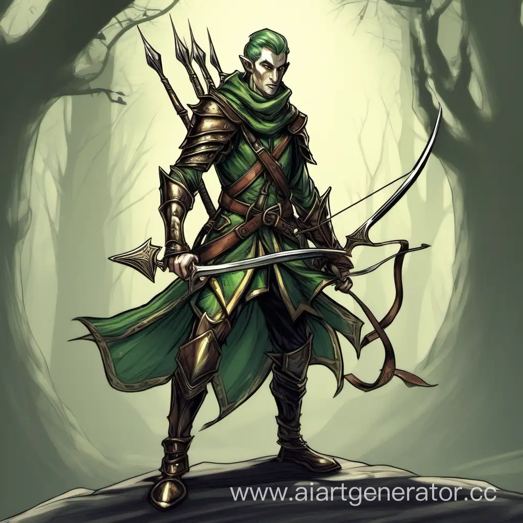Elf-Rogue-with-Rapier-and-Bow