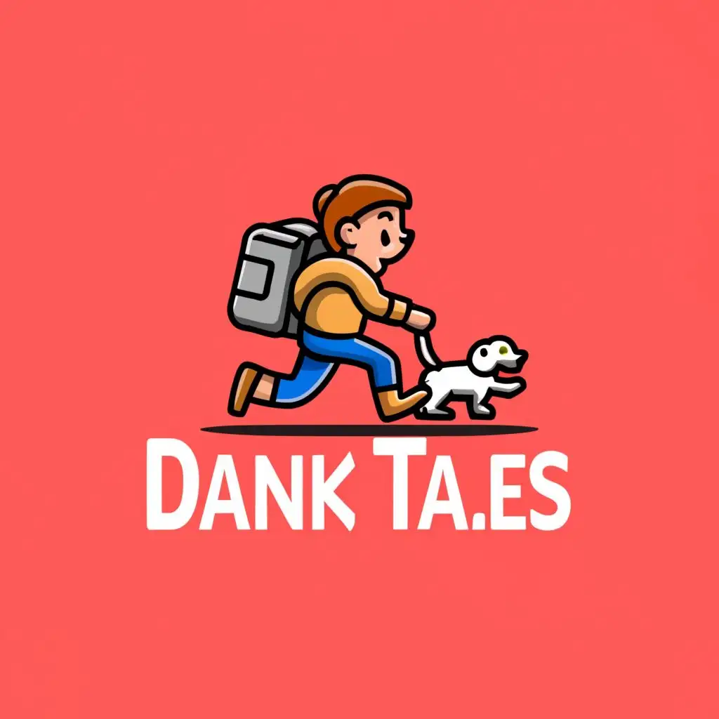 a logo design,with the text "Dank Tales", main symbol:A Meme's Journey,Moderate,be used in Finance industry,clear background