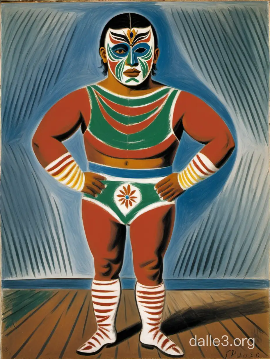 pablo picasso painting of a mexican wrestler 1950s