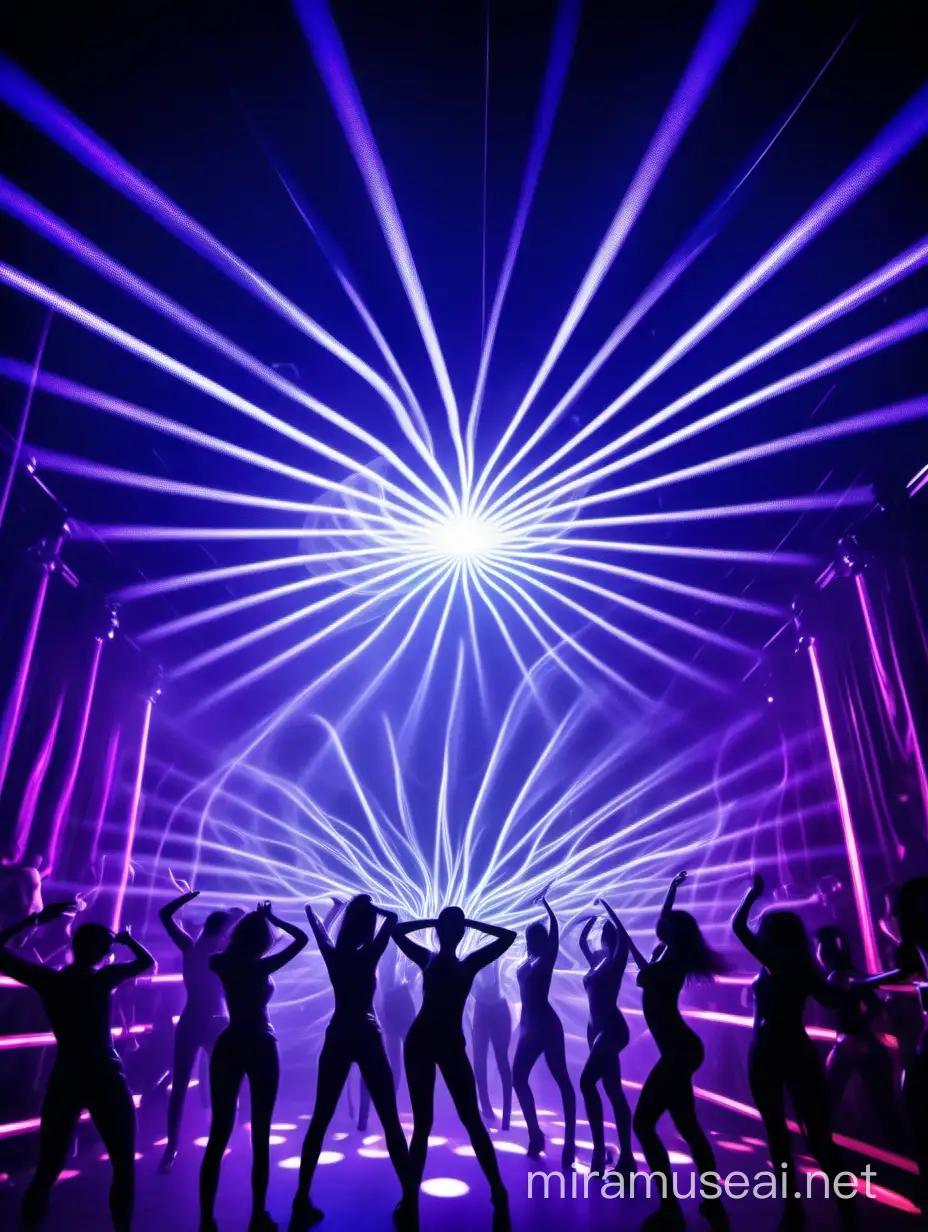 Pulsating nightclub, with dancers, an amazing light show, with pumping music