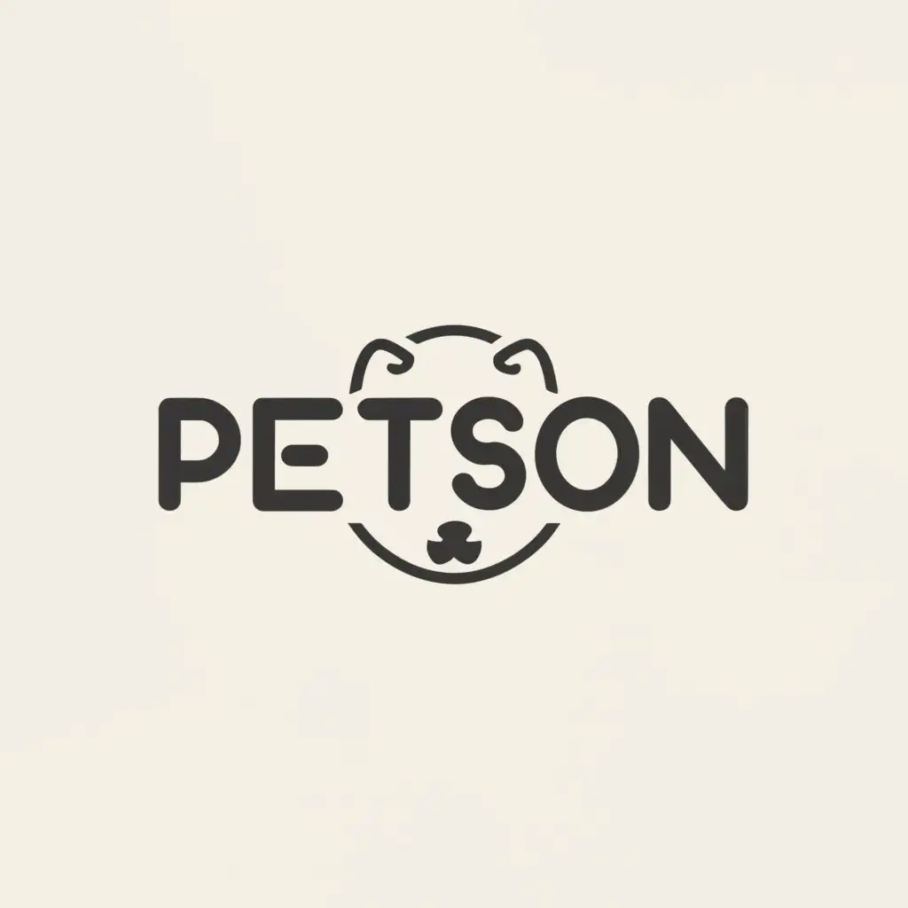 LOGO-Design-for-Petson-Minimalistic-Pet-Symbol-on-Clear-Background
