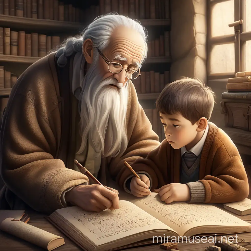 老人是一个数学古籍研究者，因为身体病重，只能把任务交给孙子临终交给小男孩