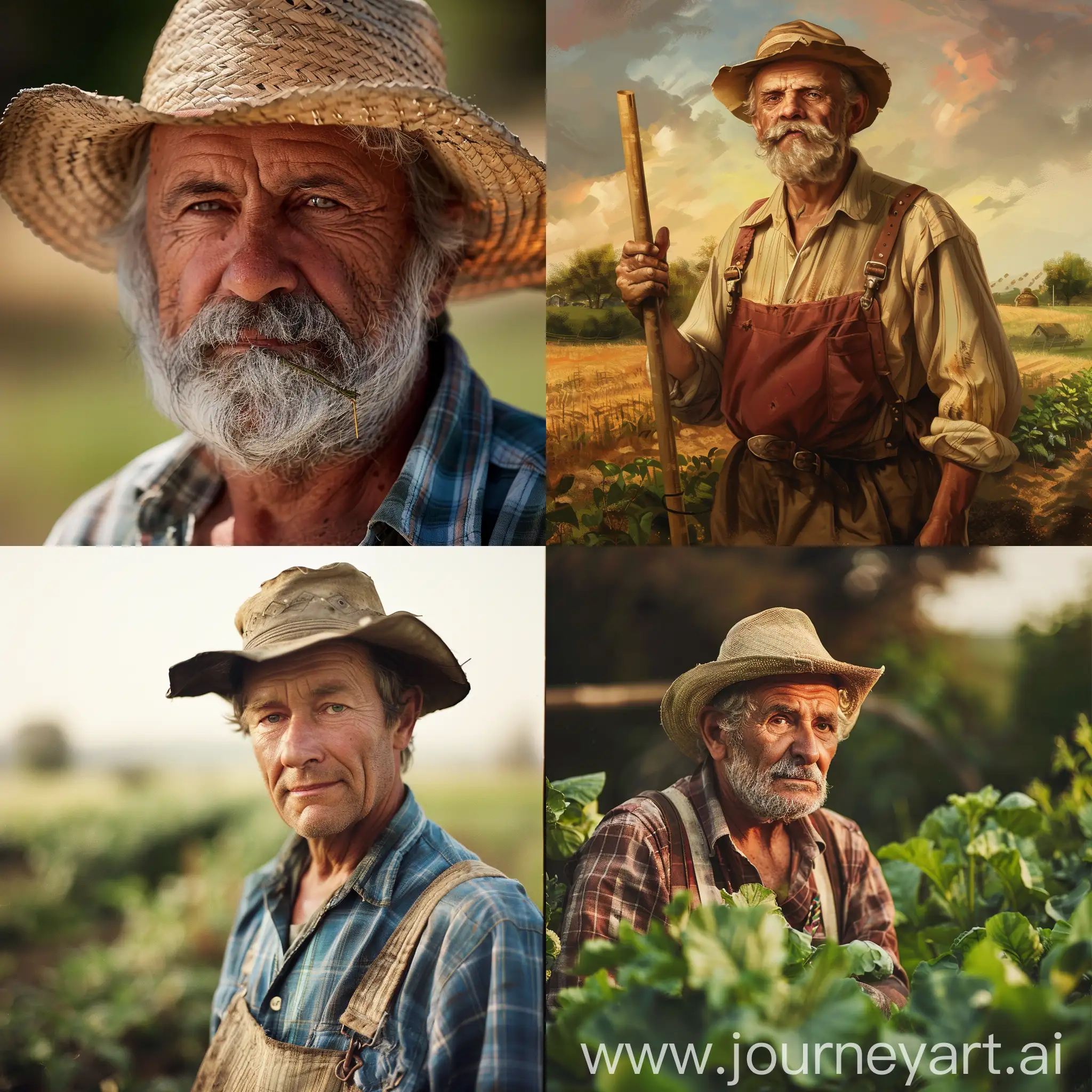 Rustic-Farmer-Harvesting-Crops-at-Sunset