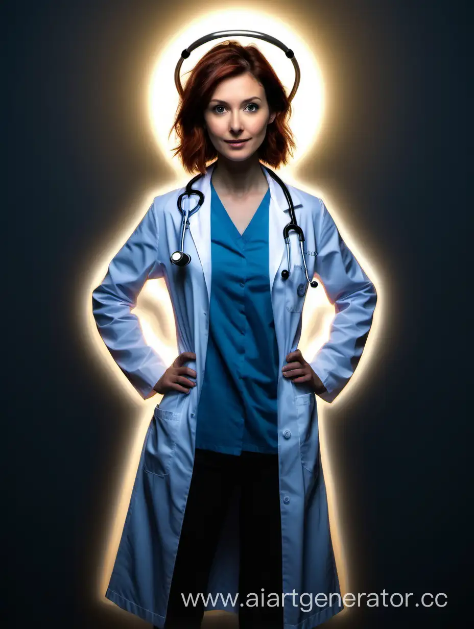 Radiant-Doctor-Girl-with-Glowing-Halo-and-Stethoscope