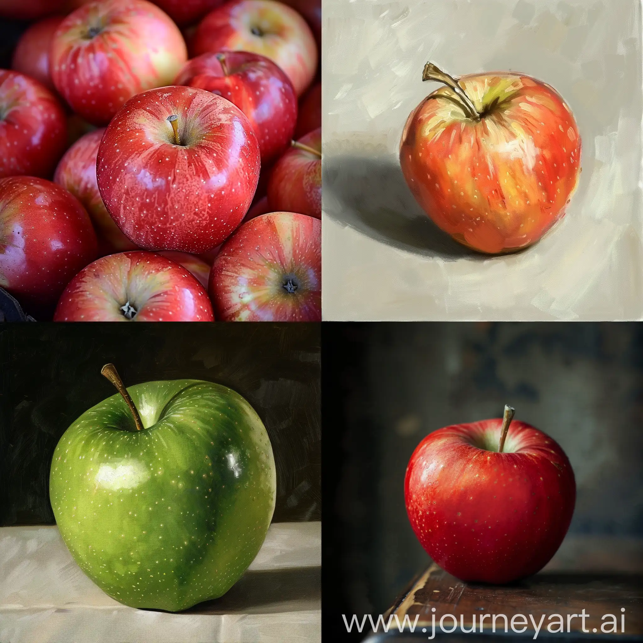 Vibrant-Apple-on-a-Reflective-Surface