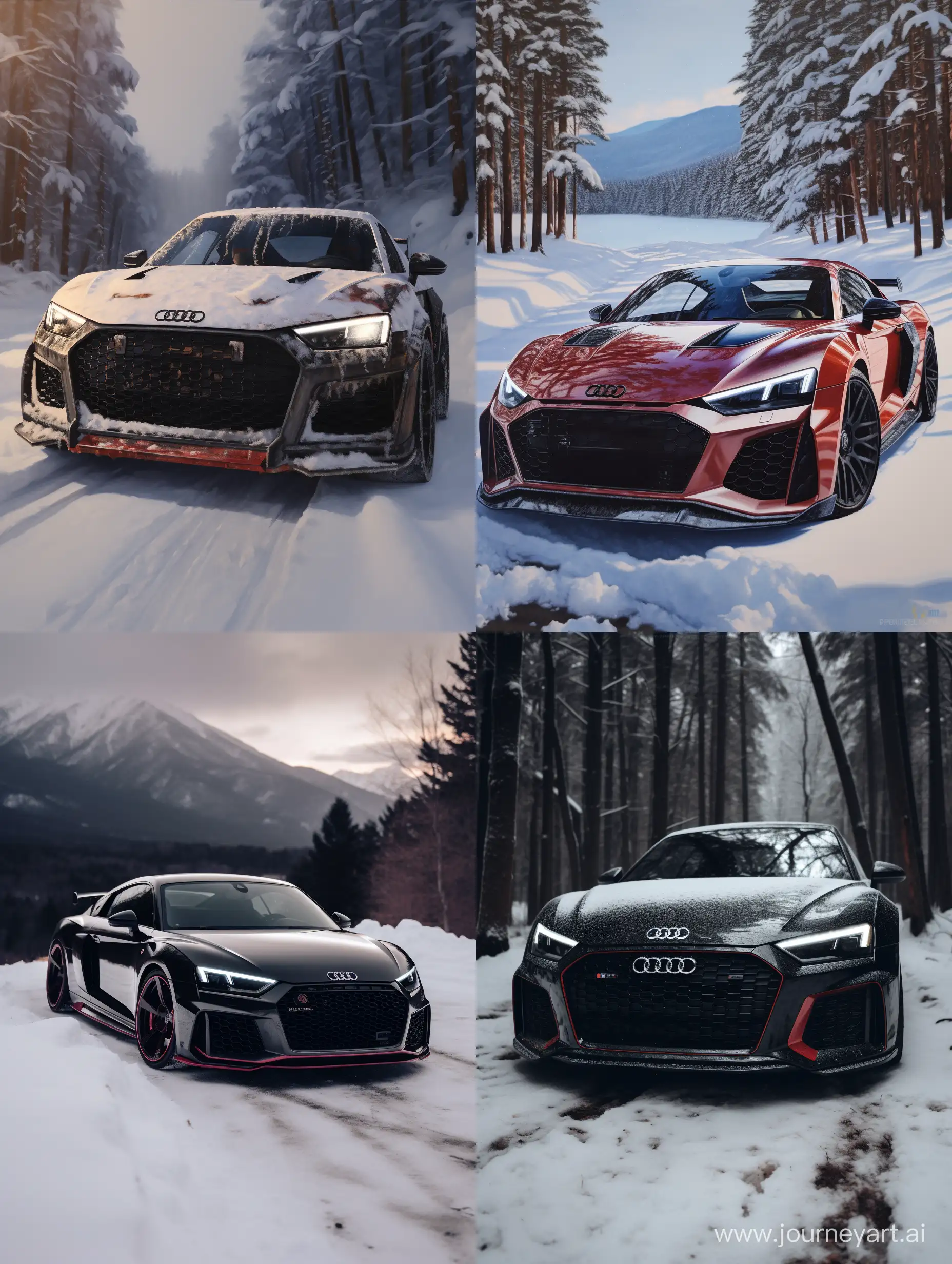 Audi-R8-Snow-Adventure-2024-Captivating-Luxury-Car-in-Winter-Wonderland