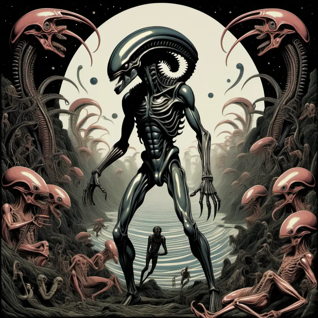 Xenomorph in the style of Richard Dadd