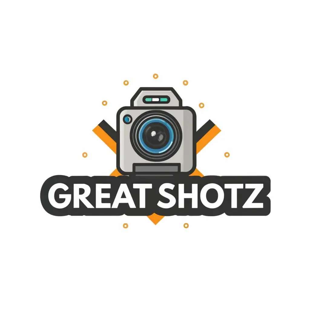logo, Cell phone camera, with the text "Great Shotz", typography, be used in Internet industry