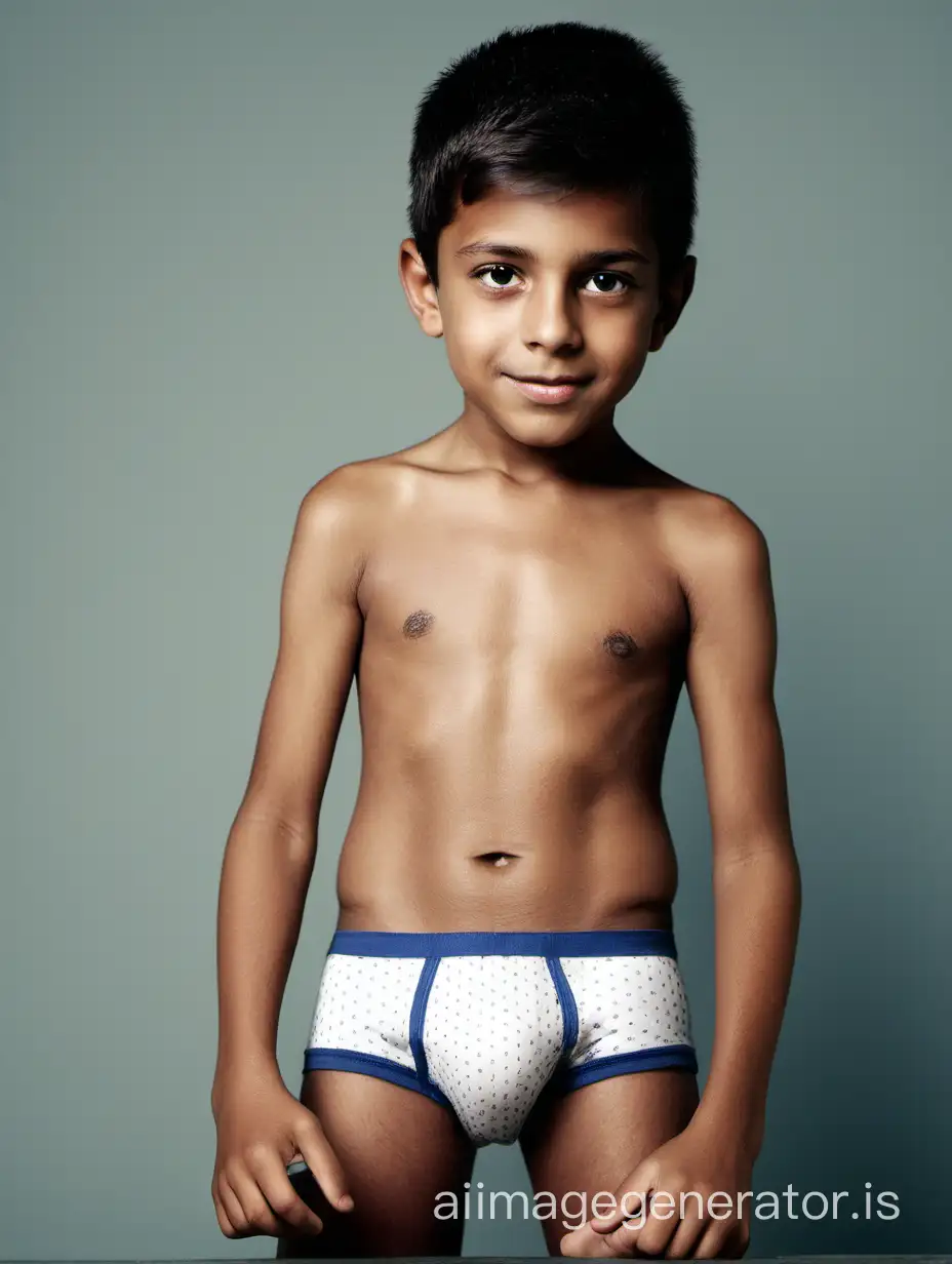 a boy in his underpants