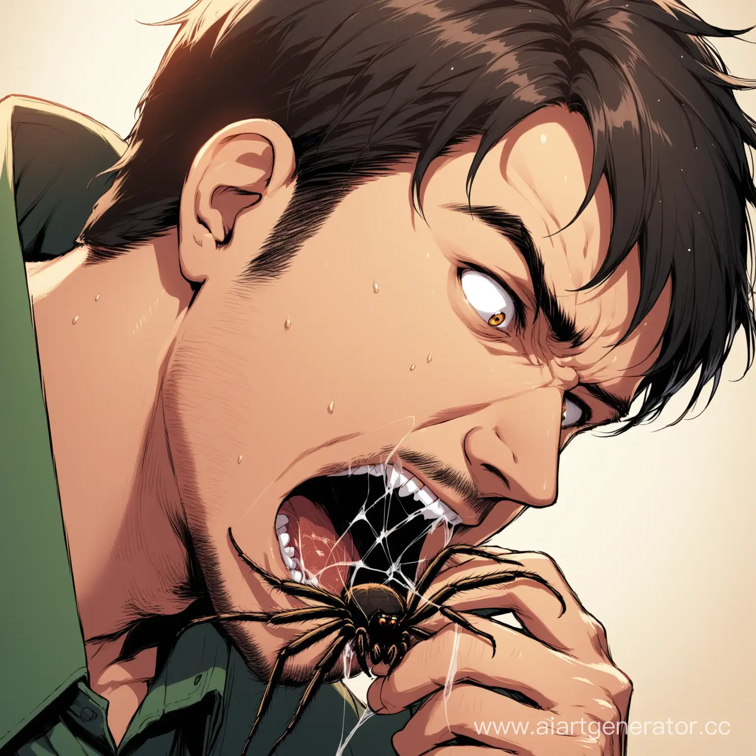 Man-Eating-Spider-Unsettling-Act-of-Ingesting-Arachnid