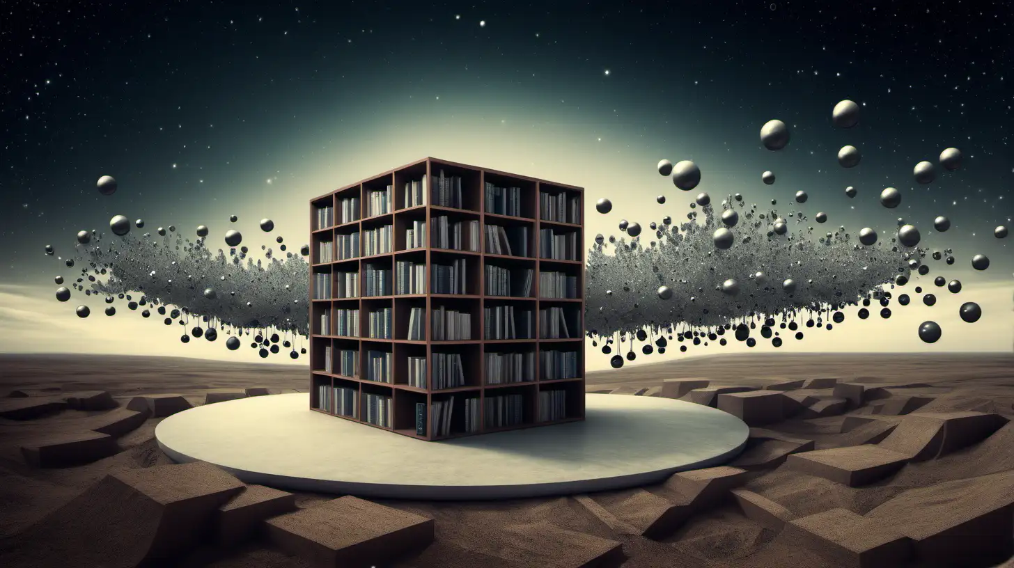 surreal image depicting the concept of a knowledge data commons