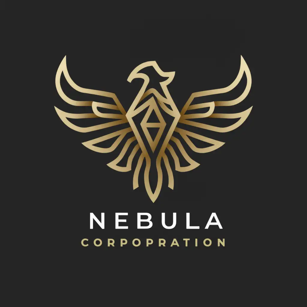 a logo design,with the text "Nebula Watch Corporation, Logo, Military style, silver", main symbol:phoenix,complex,clear background