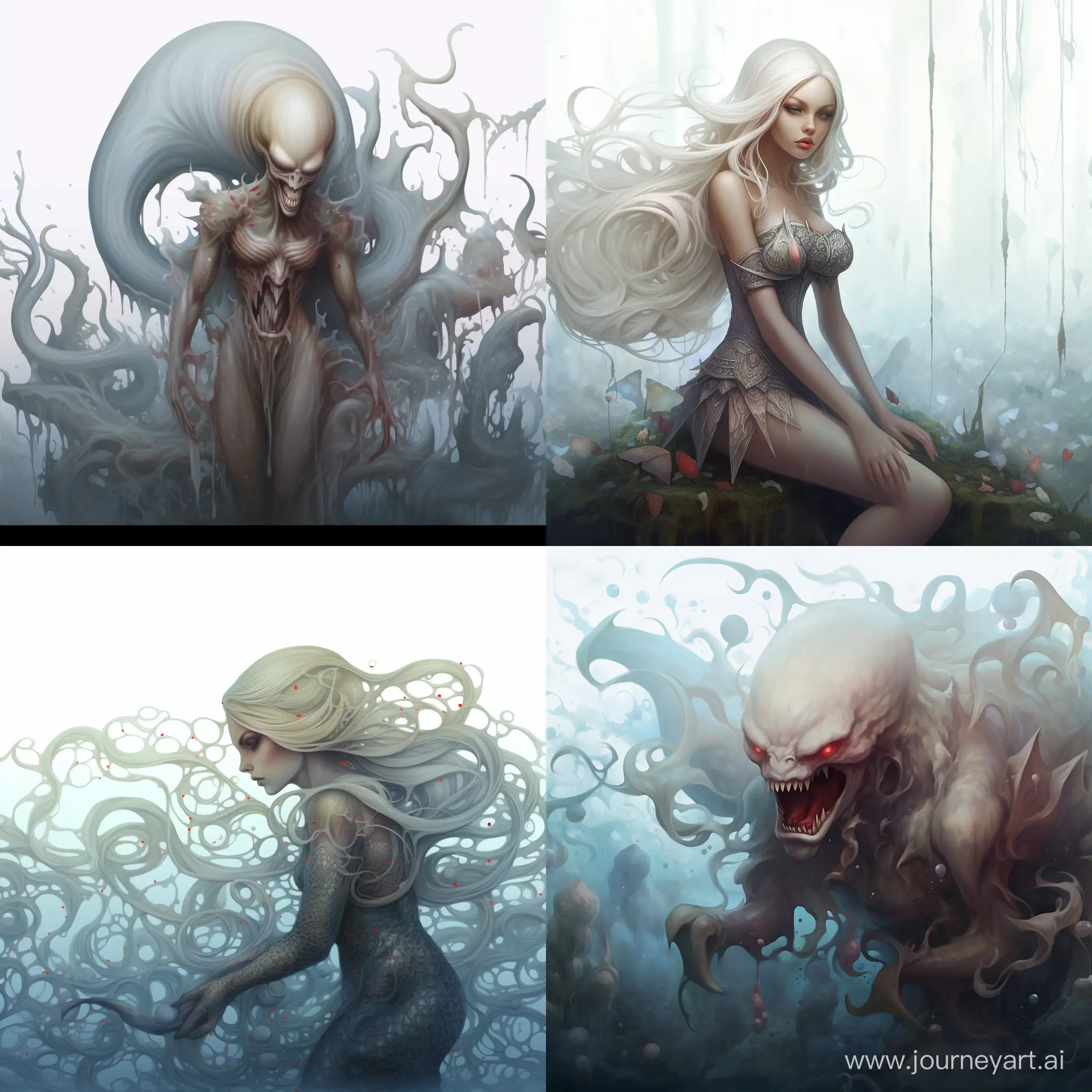 Enchanting-Blonde-Mermaid-in-Vibrant-Underwater-Ink-Painting