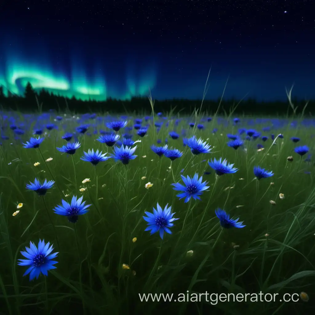 Night-Meadow-with-Northern-Lights-and-Live-Flowers-in-4K-Resolution