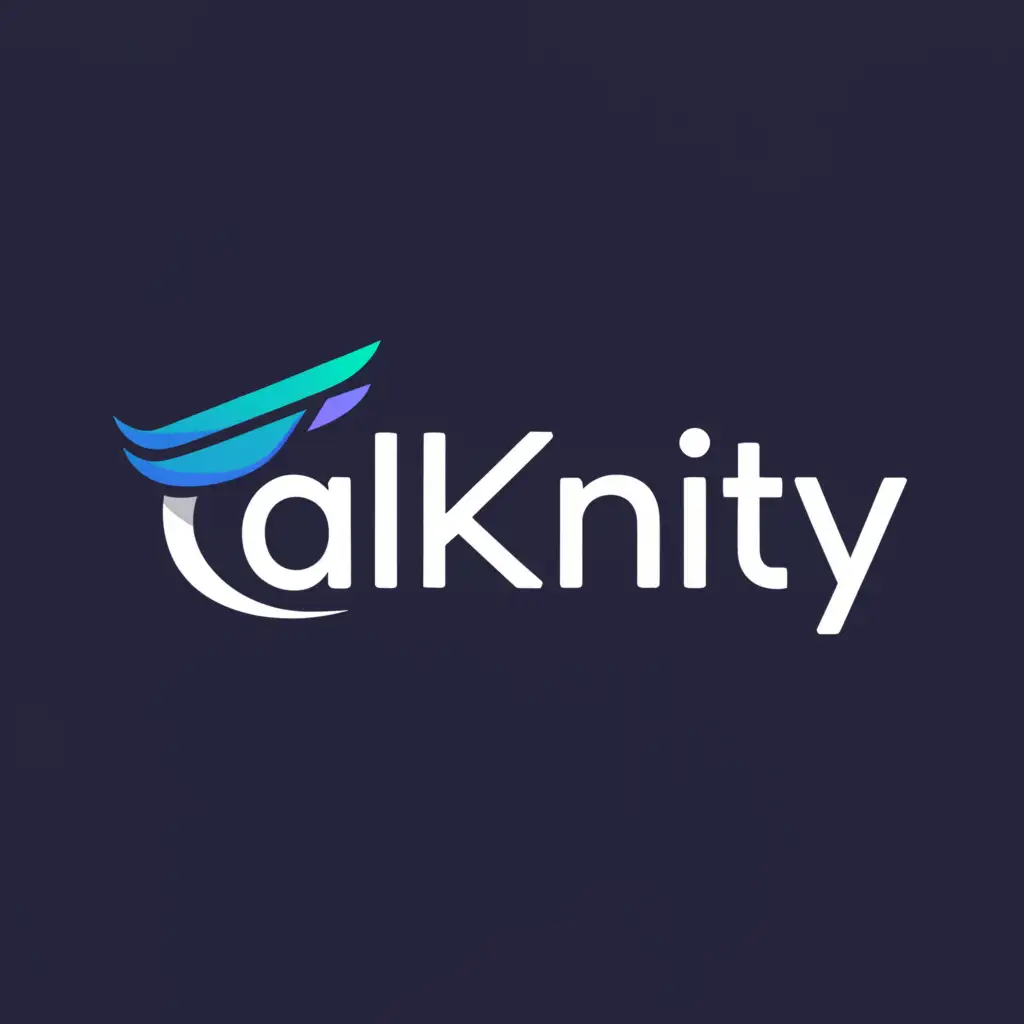 a logo design,with the text "Talknity", main symbol:Messenger,Moderate,be used in Education industry,clear background