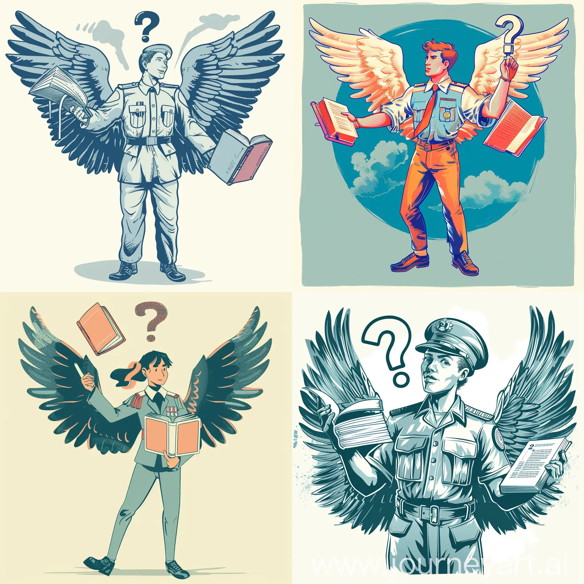 Cadet-Student-with-Wings-Contemplating-Knowledge