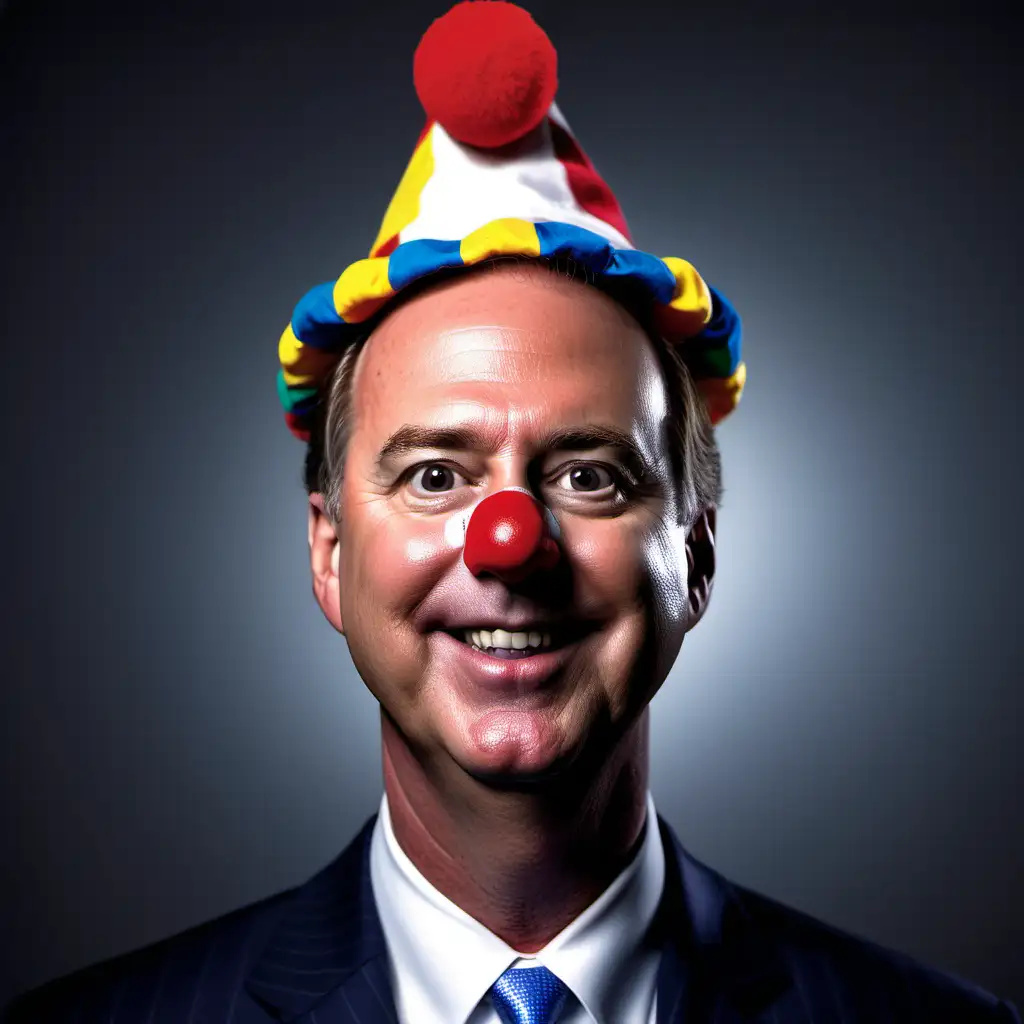 Adam Schiff as a clown