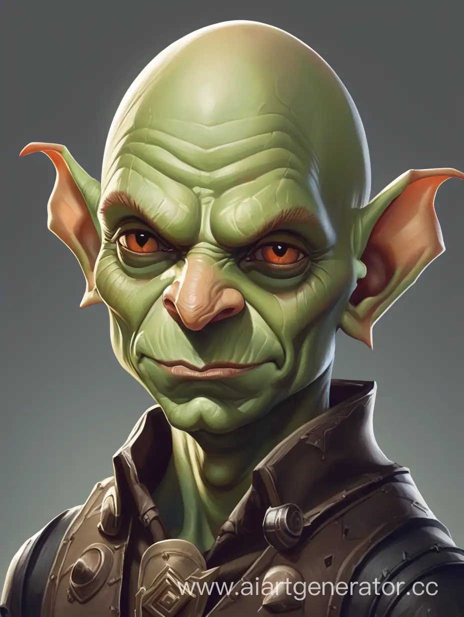 Adorable-Bald-Goblin-in-Enchanting-Forest-Setting
