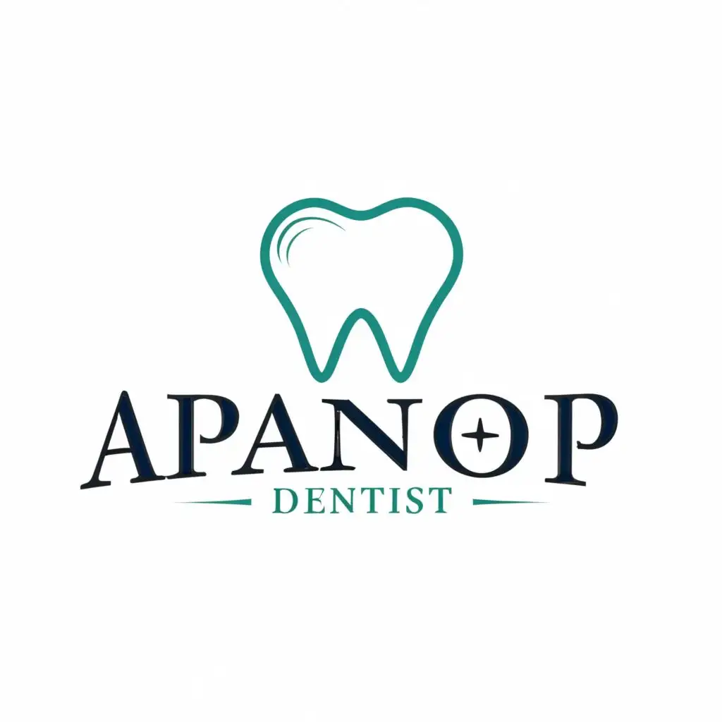logo, dental, with the text "APANOP DENTIST", typography, be used in Medical Dental industry