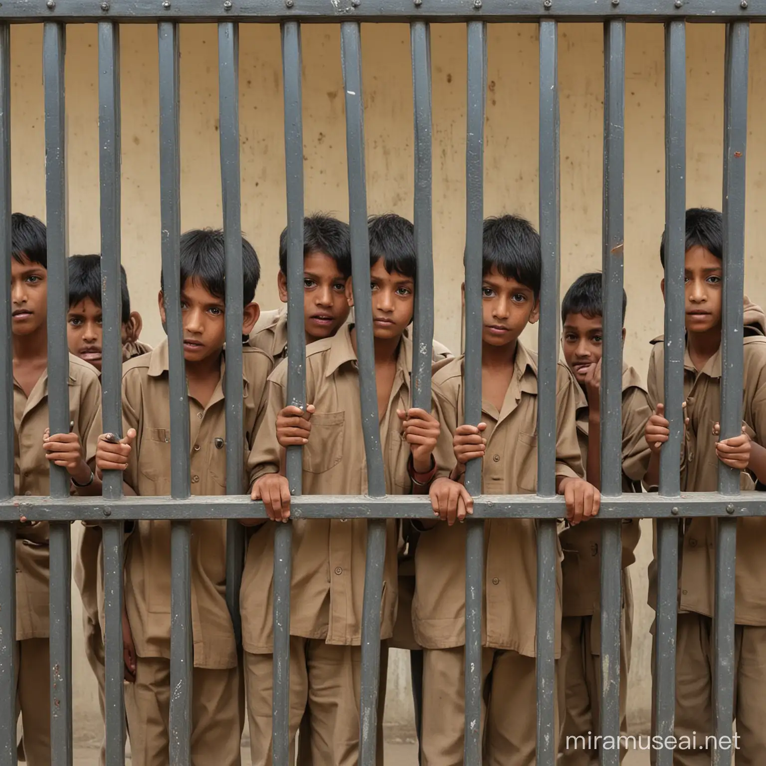 Indian Juvenile many kids in jail