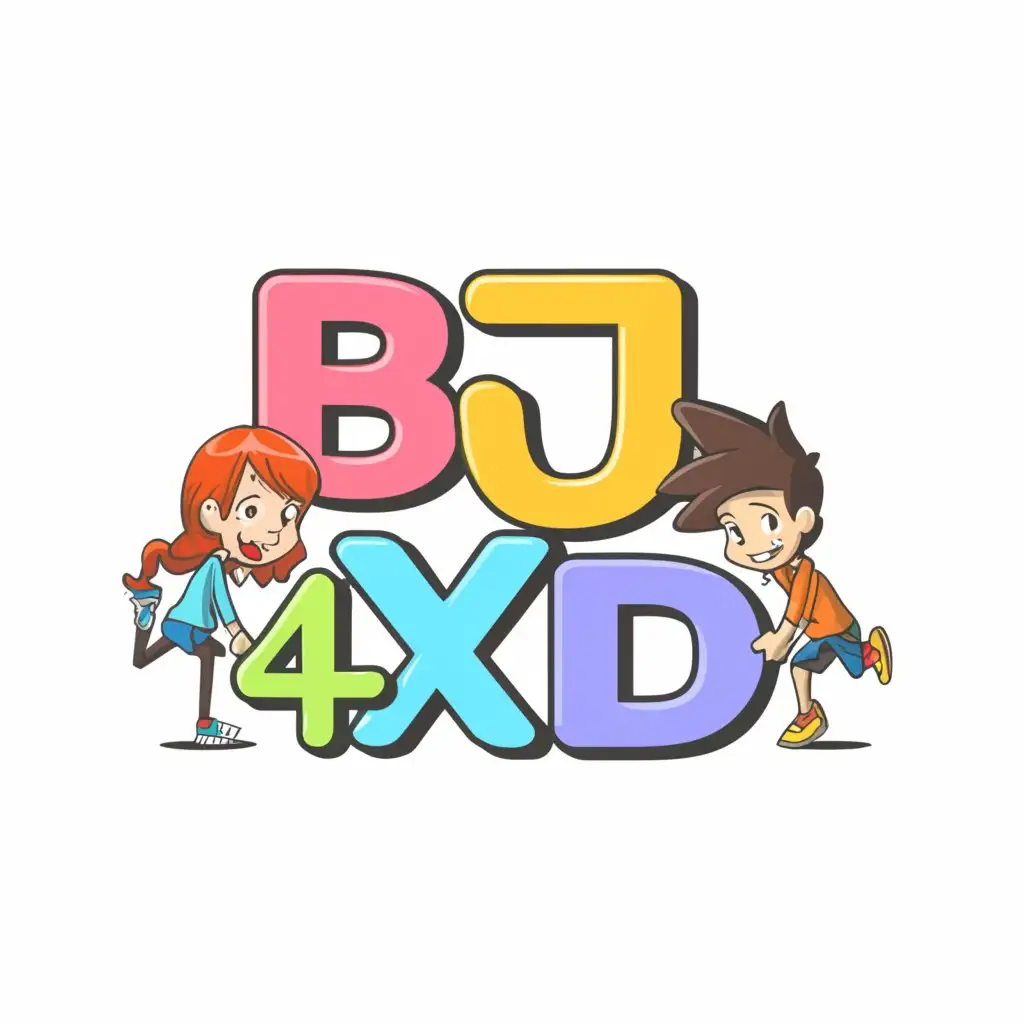 a logo design,with the text 'bj4xd', main symbol:Girls Chat with Boys,Moderate,clear background