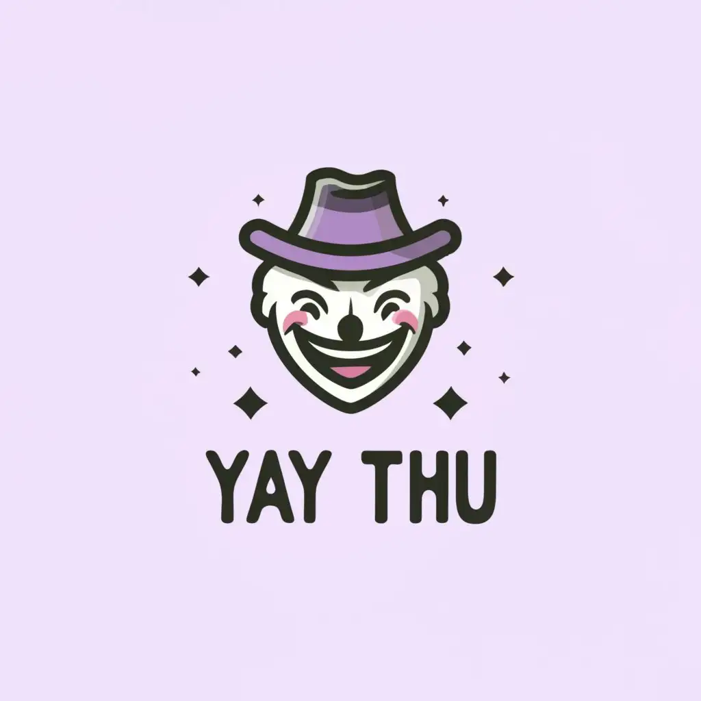 a logo design,with the text "Yay Thu", main symbol:A jocker,Moderate,clear background