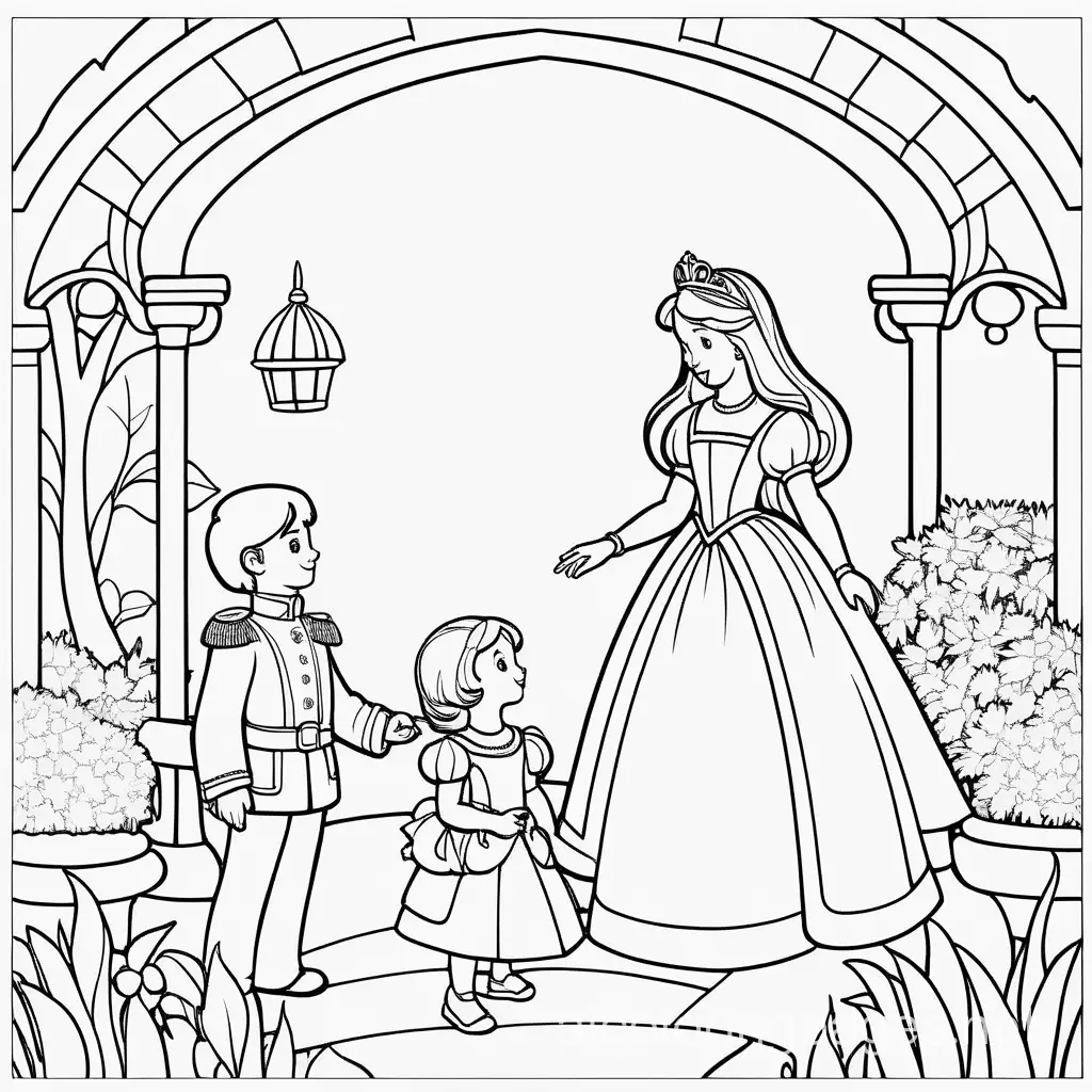 Royal-Couple-Coloring-Page-Princess-and-Prince-in-Serene-Garden-Setting