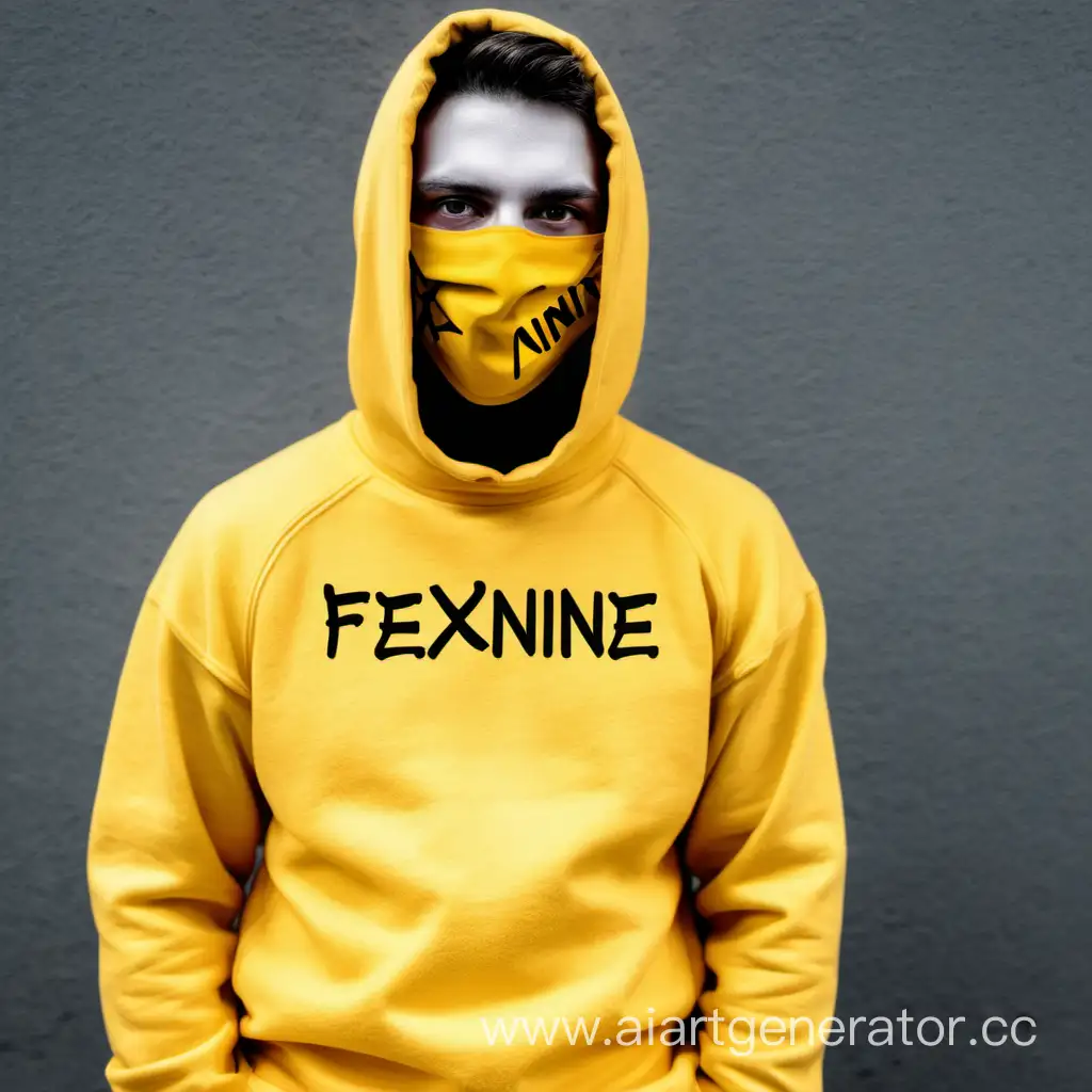 Stylish-Man-in-FexNine-Yellow-Sweatshirt-and-Mask