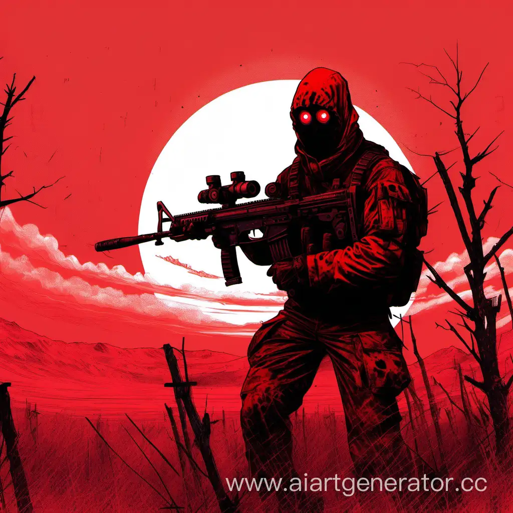 Mysterious-Stalker-in-Red-Sky-with-Rifle
