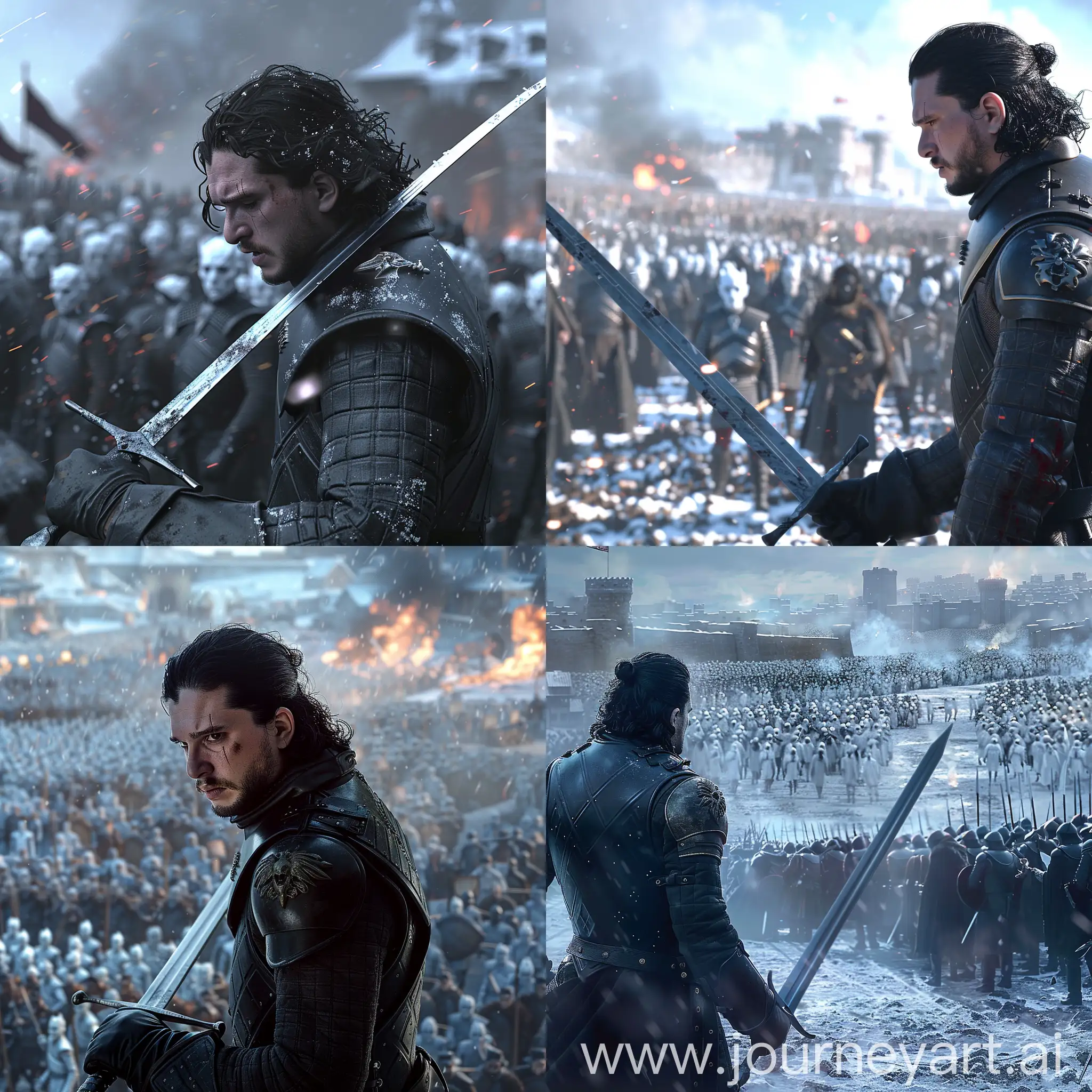 Epic-Battle-Jon-Snow-Confronts-White-Walkers-in-Kings-Landing